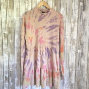 Wild Fable Tie-Dye Mini Dress in Pink, Purple, and Orange